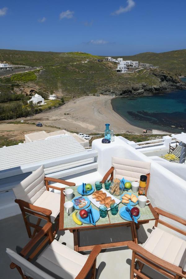 Superior Beachfront Apartment 1 With View To The Aegean Sea Panormos  Exterior photo